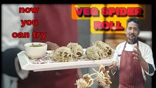 HOW TO MAKE VEG SPIDER ROLL |  SPIDER ROLL KAISE BANAYE #SPIDERROLL #chinesefood #roll #kathirolls