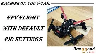 Eachine QX110 V-Tail FPV flight with default PID from Banggood
