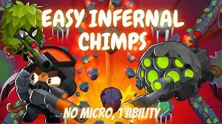 EASY Infernal Chimps! No Micro and 1 Ability Used Ft. Axis Of HAVOC! | BTD6