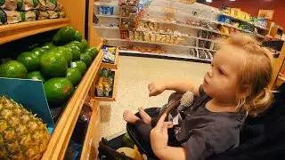 Naomi goes shopping for watermelon to grocery store