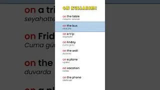 İngilizcede ON edatı nasıl kullanılır? 🚌✈️📱 | English prepositions
