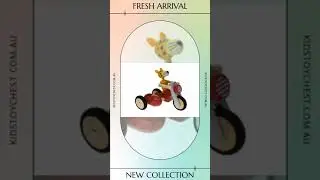 Charming Red Retro Tricycle with Adorable Leopard Driver - Large