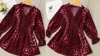 Tunic Top cutting & stitching | Easy top cutting and stitching @designwithqamar