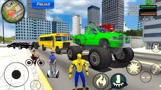 Spider Rope Hero Vegas Crime City - Monster Truck Driving in Open World - Android Gameplay 