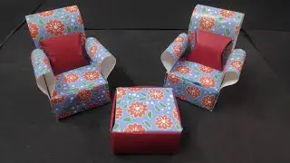 how to make paper sofa/miniature sofa/paper crafts