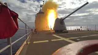 USS SHILOH CG67 Missile Launch During Live-Fire Exercises!