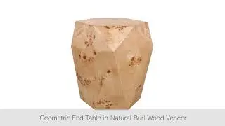 Malva Burl Wood SideTable, Natural Burl