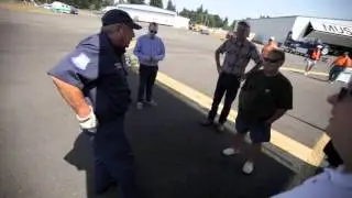 WW2 era Bomber lands at the Olympic Flight Museum for a week's visit