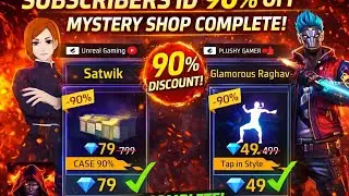 FREE FIRE MAX 🔥 Subscribers ID 90% OFF Mystery Shop COMPLETE 😱
