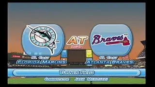 MLB Power Pros 2008 (Wii) (Florida Marlins Season) Game #60: FLA @ ATL