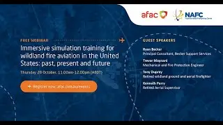 Immersive simulation training for wildland fire aviation in the US: past, present and future