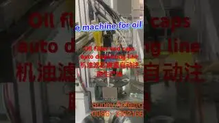 Oil filters end caps auto dispensing line 机油滤芯端盖自动注胶生产线