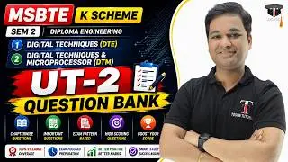 Digital Techniques Important Questions| UT2 | DTE | DTM | K SCHEME | MSBTE |  Toshib Tutorials