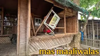 PAGBAKLAS NG BAHAY KUBO SA FARM