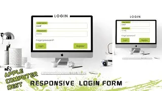 Apple Computer Desk Responsive Login Form with Animation using HTML & CSS only