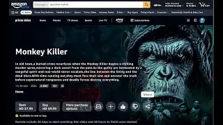 MONKEY KILLER TRAILER -2025 on Amazon Prime