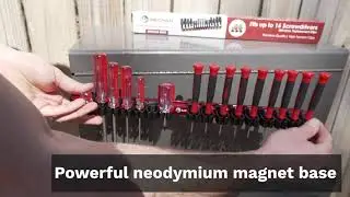 Mechan Magnetic Screwdriver Organizer Tool Holder Tray Rack, With Ultra Strong Neodymium Magnet