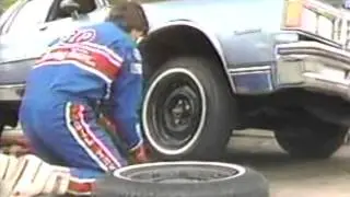1985 Jack Arute and Emerson Fittipaldi at The Gas Station