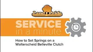 How to Set Springs on a Walterscheid Belleville Clutch | Land Pride&reg;
