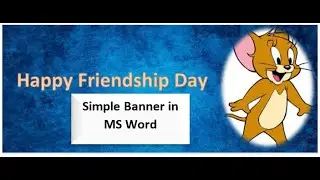 how to design a banner in ms word || Easy & Simple Banner