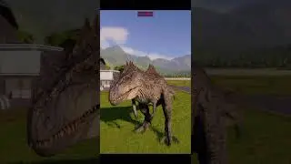 Jurassic World Evolution 2 - Giganotosaurus Attacking On People.