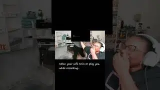 When your wife tried to come for you while recording... #comedy  #reactionvideos #married2thereal