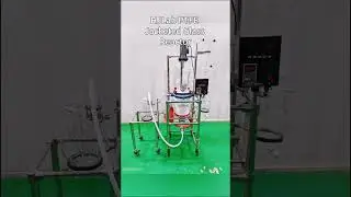 HJLab customized 5L Jacketed PTFE Reactor!#distillation #glassreactor #pharmaceutical