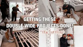 ✨NEW DOOR & FURNITURE!✨A PROJECT IS ALWAYS GOING DOWN AROUND HERE! Mobile home life + updates 