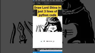 draw lord shiva in python #coding #programming #andytechshow #hindi #shorts shivratri shorts status