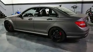 Mercedes-Benz C63 AMG wrapped in Matte Charcoal Metallic