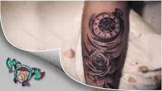 Clock & Rose Tattoo Time Lapse