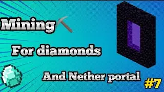 Mining ⛏️ for diamonds and making Nether portal | Finland servival series ep 7👑🔥