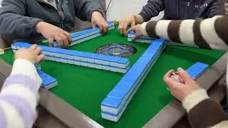 [🥳一日打兩場共十回合] Mahjong260. 廣東牌10番1024有花🀄️下場反Cup局四回之一：正花自摸清一色九筒當了8番計少了番，推咗牌就冇得追返，收少了三百幾蚊當買個教訓啦🥲￼