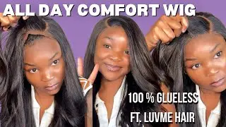 True Glueless Wig Install | All Day Comfort Wig | Ft. LUVME 💜