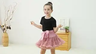 Pink Tulle Puffy Kids Tutu Skirt with Cotton Lace and Bow Tie Ruffle for Girls' Baby Clothes