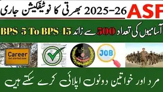 ASF Security Force JOB allounced 2025/2026/ASF Security Force JOB INFO....