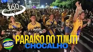Para&iacute;so do Tuiuti's chocalho design for 2026 samba, 360&deg;
