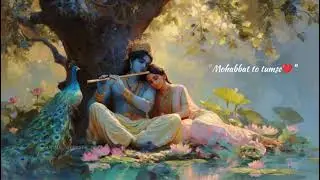 Mohabbat tere see..🫶✨ lyrics whatsapp status #video #krishna #mohabbat 