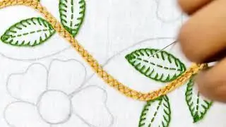 Hand embroidery beautiful nakshi kantha border design stitch tutorial