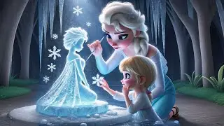 🎨🧊Elsa and her daughter creating a magical ice sculpture! ❄️✨