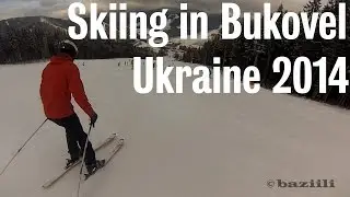 Skiing in Bukovel, Ukraine dec 2014 | Катание на лыжах в Буковель, Украина | GoPro Full HD 1080p