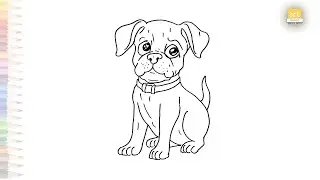 Boxer puppy drawing easy | Dog drawing tutorials | How to draw A Boxer step by step | #artjanag