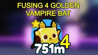 NEW! FUSING 4 GOLDEN VAMPIRE BAT! (PET SIMULATOR X - HALLOWEEN)