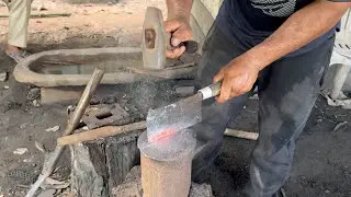 Knife Making - Forging A Sharp Cleaver From The Brocken Knife