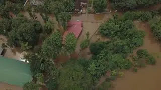 Aluva flood aerial view