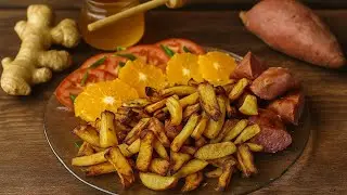 😍Batata Doce com Gengibre e Mel na Airfryer ou Forno😍