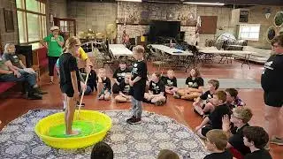 Two Kids in One Bubble at the Camp Cullom Academy of Science
