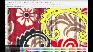 how to draw a printed fabric design in CorelDraw?