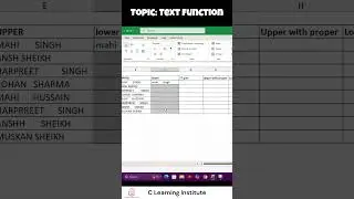 🔥 Excel Text Functions 🔥 | UPPER LOWER PROPER TRIM in 30 Sec 😱 | 90% Log Galat Use Karte Hain