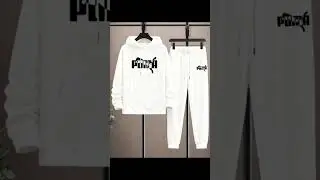 2pcs/Set Men's Geometric Minimalist English Graphic White Casual Drawstring Pants And Hoodie